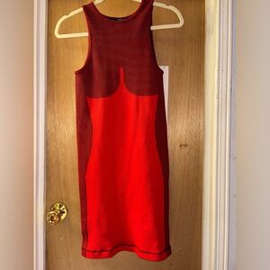 red and black forever 21 body con dress